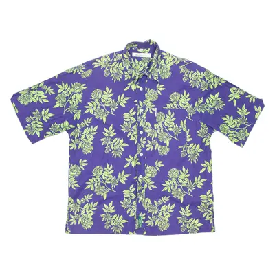 BEN SHERMAN Mens Shirt Purple Floral L