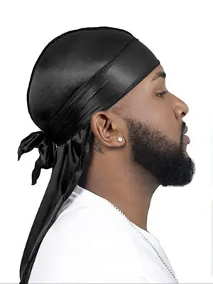 Summer Street Trend Minimalist Durag Beanie Hat for Men & Women, 2024 New Trendy Soft Comfy Turban Cap, Chic All-match Hip Ho...