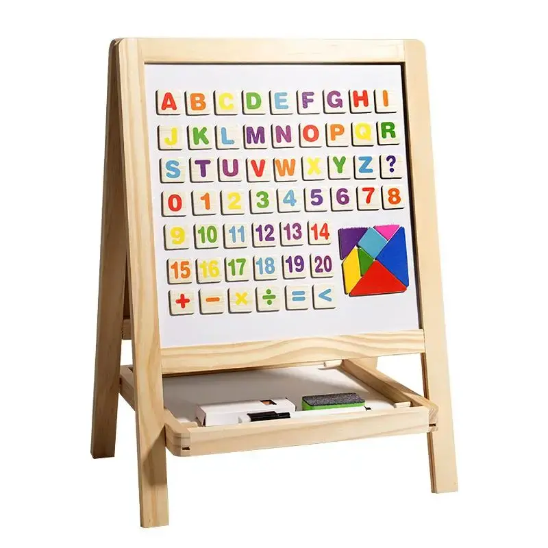 Double-sided Drawable & Writable Drawing Board, 1 Set Foldable Erasable Drawing Boards with Accessories, Creative Learning To...