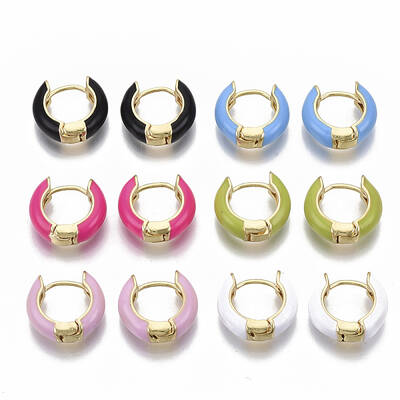 Brass Huggie Hoop Earrings