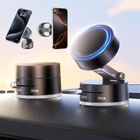 Magnetic Suction Phone Holder - Ultra-Strong Vacuum Adsorption & 360° Adjustable - Foldable Portable Stand for Car/Desk/Trav...