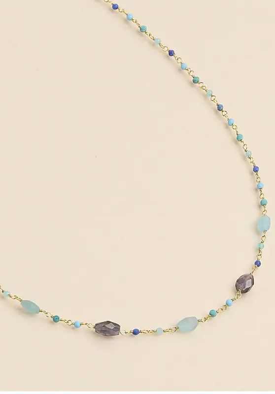Necklace Cimb6 Mumbai-Bleu | Color: MUMBAI BLEU | Size: U