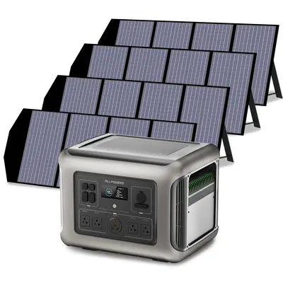 ALLPOWERS 2500W Solar Generator (R2500 + SP029 140W Solar Panel) R2500 +4PCS SP029 140W Solar Panel