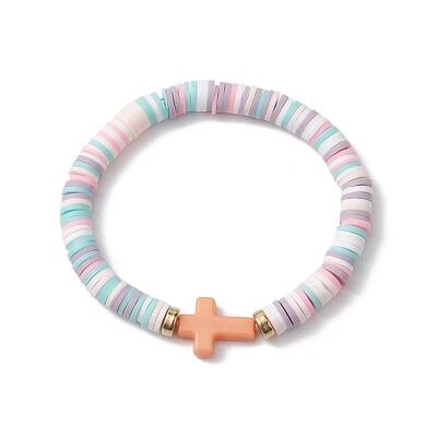 Handmade Polymer Clay Beaded Stretch Bracelets