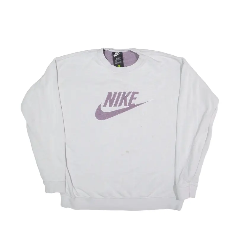 NIKE Sweatshirt White Womens L