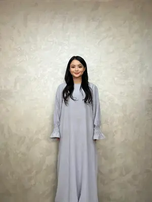 Crepe Cotton Slip Abaya Dress With Pockets