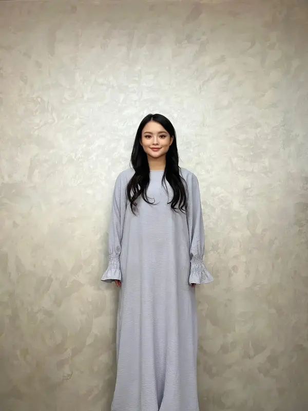 Crepe Cotton Slip Abaya Dress With Pockets
