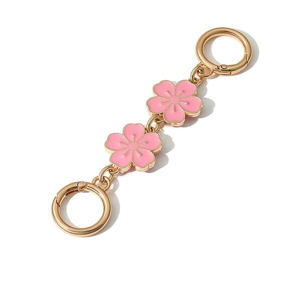 Flower Alloy Enamel Bag Extender Chains
