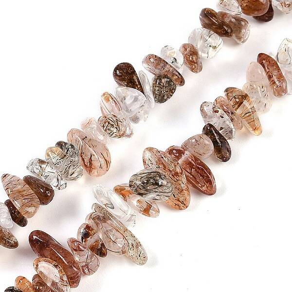 Natural Black Gold Rutilated Quartz Beads Strands