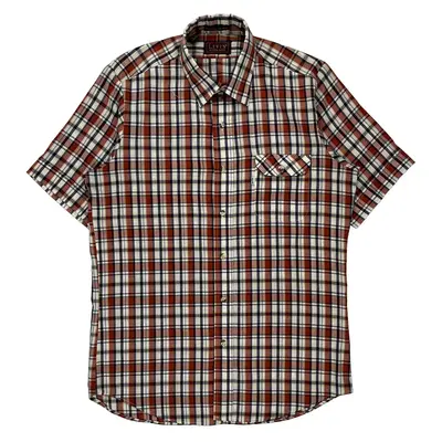 Levis Checked Short Sleeve Shirt - Medium Multicoloured Cotton