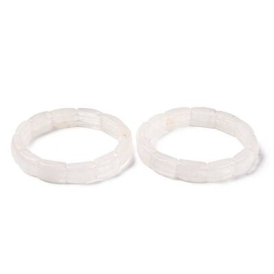Natural Quartz Crystal Bead Stretch Bracelets for Women Men