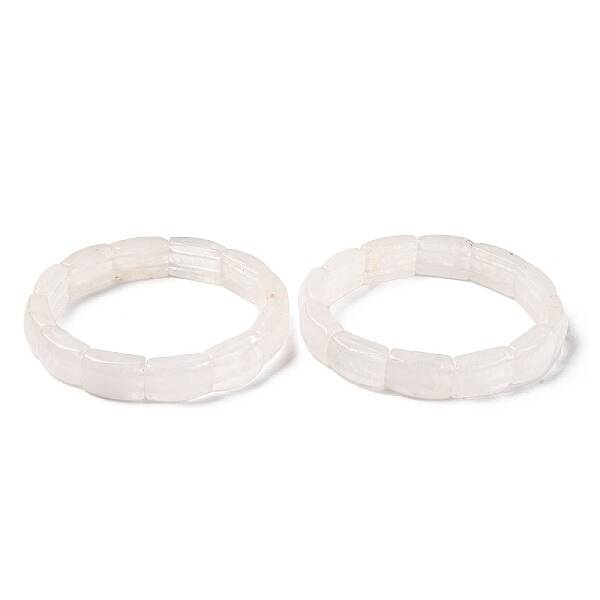 Natural Quartz Crystal Bead Stretch Bracelets for Women Men