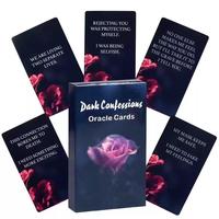 Dark Confessions Oracle Cards, 50pcs/box Romantic Rose Pattern Oracle Card Deck Game, Family Party Entertainment Game Card, F...