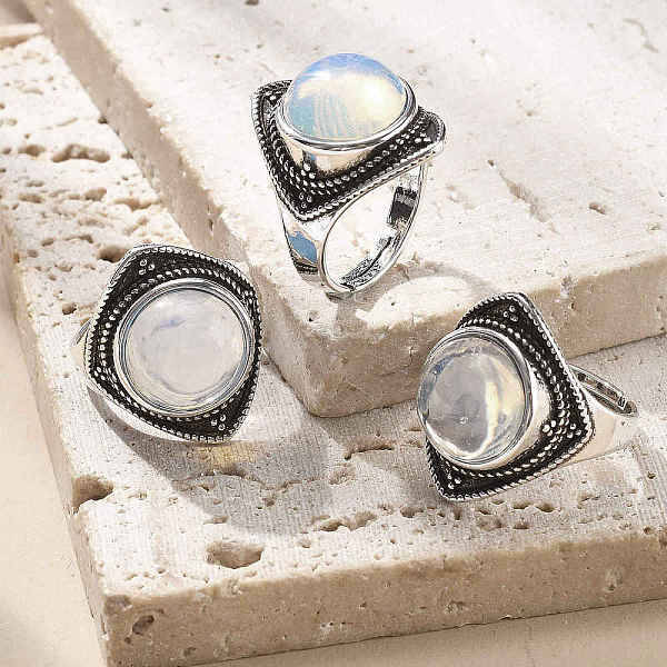 Opalite Adjustable Rings