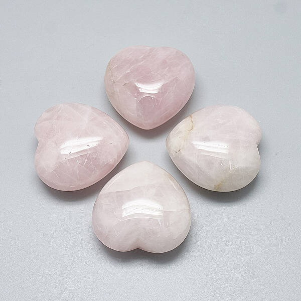 Natural Rose Quartz Heart Love Stones