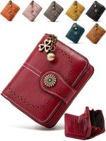 Women's Fashion Hollow Out Design Flower Decor Short Wallet, Casual Versatile Zipper Coin Card Purse, Multi-functional Zero W...