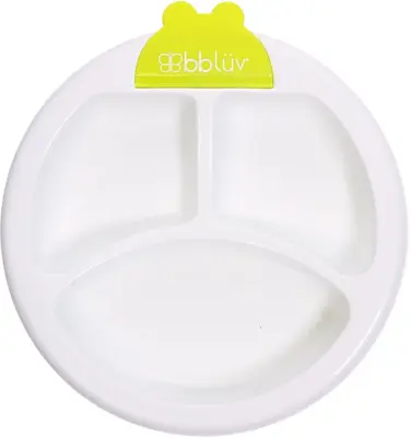 BBLÜV Platö divided plate Lime