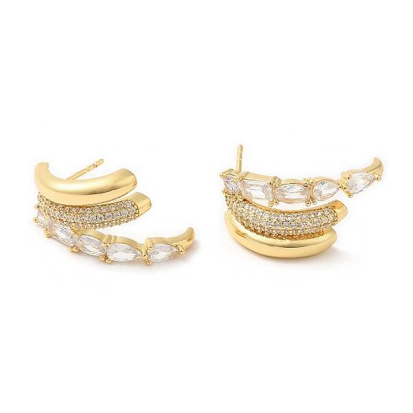 Crystal Rhinestone Claw Stud Earrings