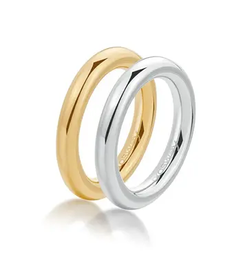 Brosway Aura BAU31 Two-Tone Steel Ring Set - Circuit: 52mm