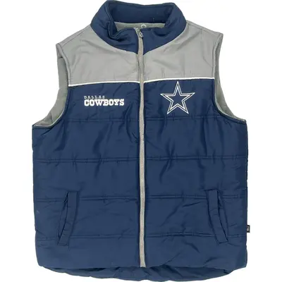 NFL Dallas Cowboys Puffer Gilet - Medium - Navy Polyester