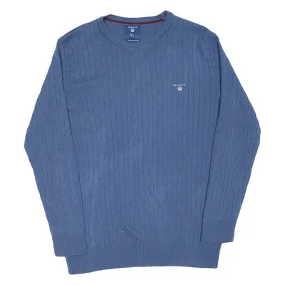 GANT Mens Jumper Blue Tight Knit L