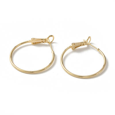 Brass Hoop Earrings