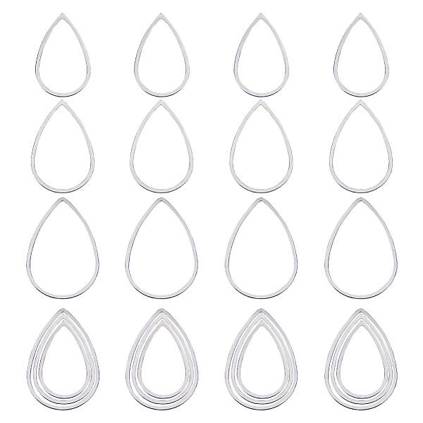 60Pcs 3 Sizes 304 Stainless Steel Linking Ring