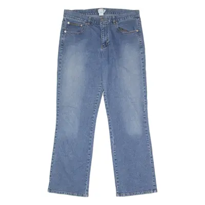 CALVIN KLEIN JEANS Womens Jeans Blue Relaxed Straight Stone Wash W32 L28