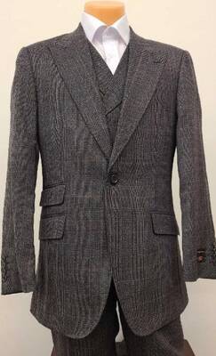 Mens 1930s Suits - Plaid Gray Suit
