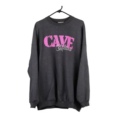 Cave Culture Hanes Graphic Sweatshirt - 2XL Grey Cotton Blend
