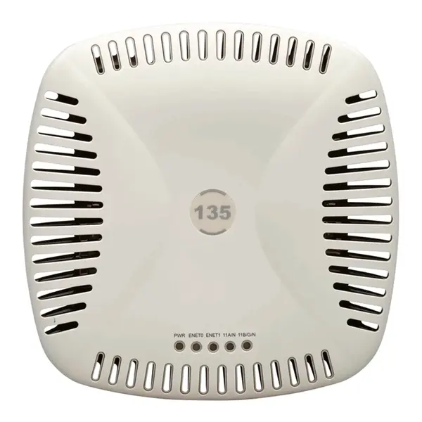 JX772A HP Aruba AP-135 IEEE 802.11n 5GHz 450Mbit/s 2 x Ports PoE+ 1000Base-T 6 x Internal Omni-Directional Antennas Wireless ...