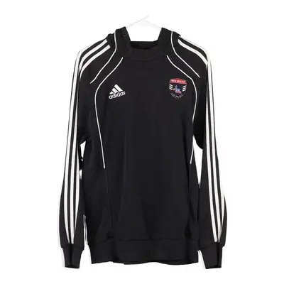 Age 16-17 Adidas Hoodie - XL Black Cotton Blend