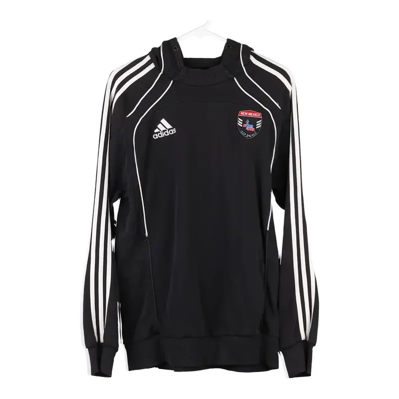 Age 16-17 Adidas Hoodie - XL Black Cotton Blend