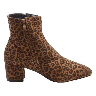 BOOHOO Block Heels Brown Suede Womens UK 7