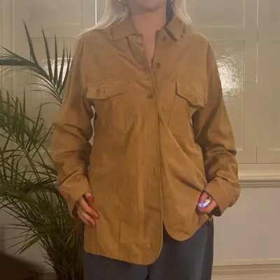 Evolution Jacket - Large Beige Suede