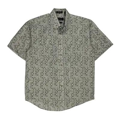 Van Heusen Patterned Shirt - Medium Multicoloured Polyester Blend