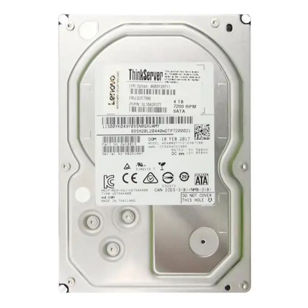 03T7996 IBM 4TB 7200RPM SATA 6Gb/s Simple Swap 3.5-Inch Hard Drive