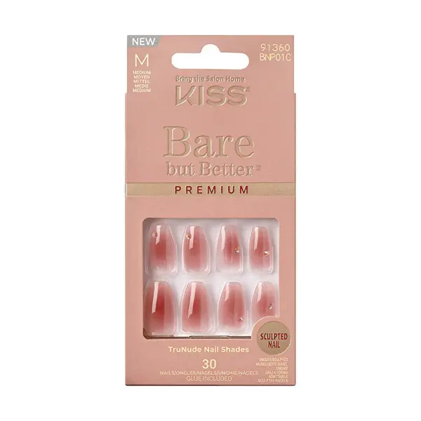 Kiss Bare-But-Better Premium Nail Polish - Gloss 30 pieces
