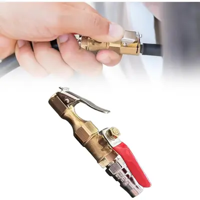 Air Blow Gun Nozzle for Tire Inflation, Locking Air Chuck with Clip, Aire Inflator Nozzle, Air Compressor Tire Inflator Attac...