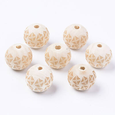 Unfinished Natural Wood European Beads