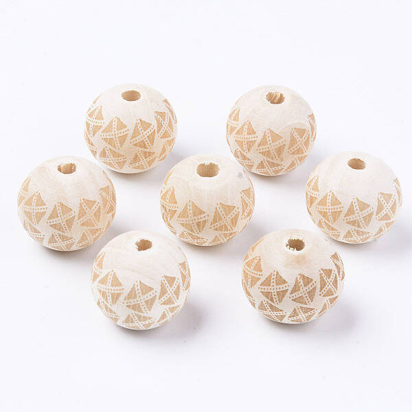Unfinished Natural Wood European Beads