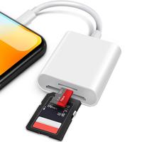 Memory Card Reader Portable HUB for Lightning, SD Card Reader for Lightning, TF & SD Card Adapter, High Speed USB Micro SD Ca...