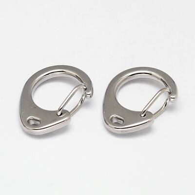 Tarnish Resistant Oval 304 Stainless Steel Keychain Clasp Findings