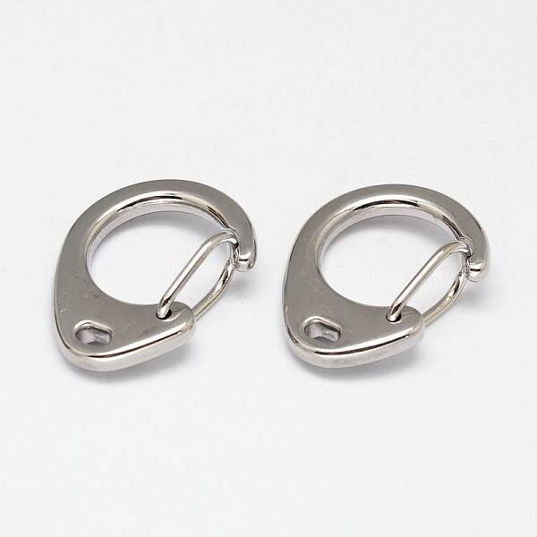 Tarnish Resistant Oval 304 Stainless Steel Keychain Clasp Findings