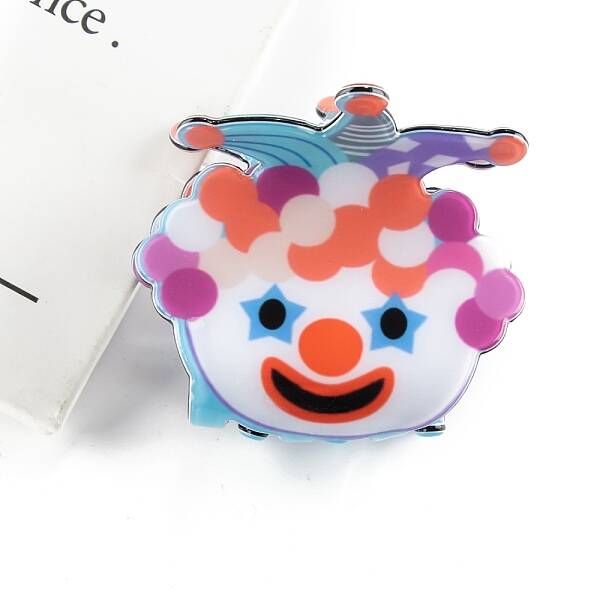 Cartoon Clown PVC Claw Hair Clips