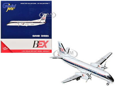 Saab 340A Commercial Aircraft Business Express Airlines - The Delta Connection (N749BA) White with Blue and Red Stripes 1/4...