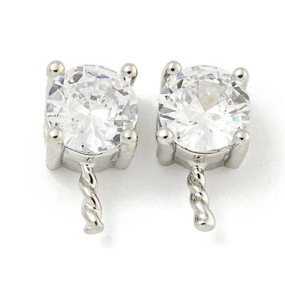 Brass with Cubic Zirconia Peg Bails