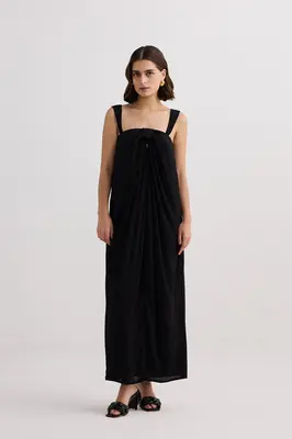Twilight Twist Strappy Maxi Dress in Black | Color: Black | Size: XS