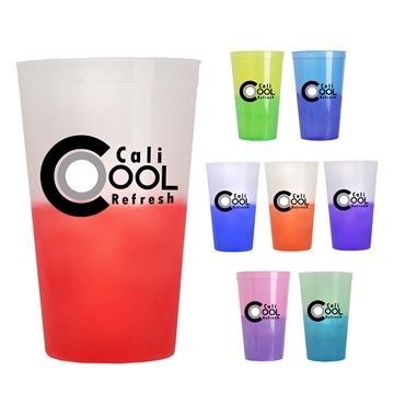 250 Customized Cups-On-The-Go 22 oz Cool Color Change Stadium Cup ...