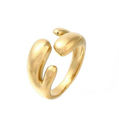 304 Stainless Steel Open Cuff Rings for Women